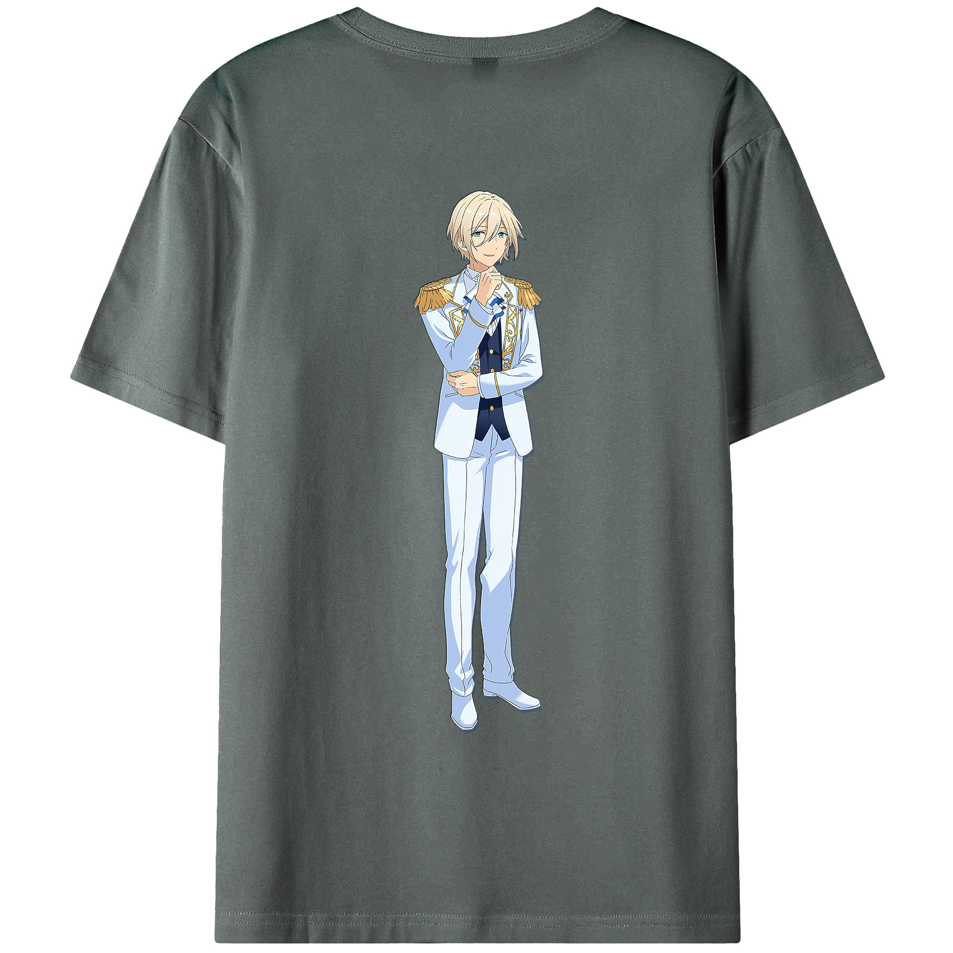 （画像用） あんさんぶるスターズ! Ensemble Stars 綿100％ メンズ半袖Tシャツ（バックプリント） 通気性